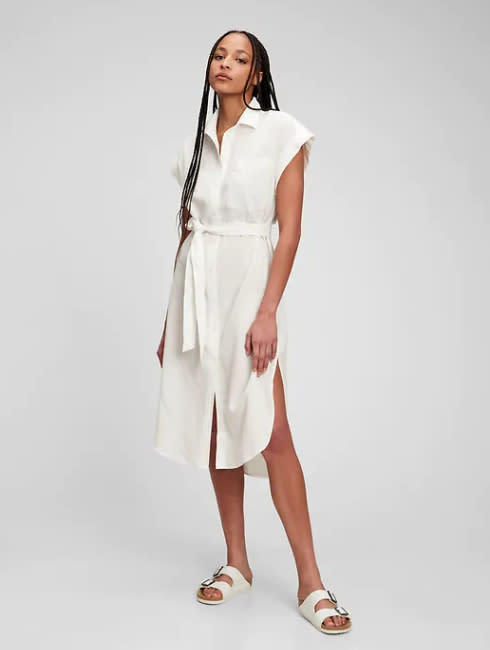 linen dress meghan markle gap