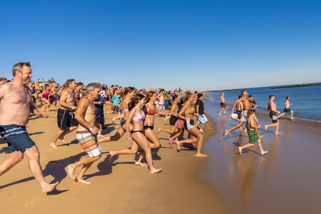 A look at last year's Polar Plunge in Belmar. This year's event takes place on Saturday.