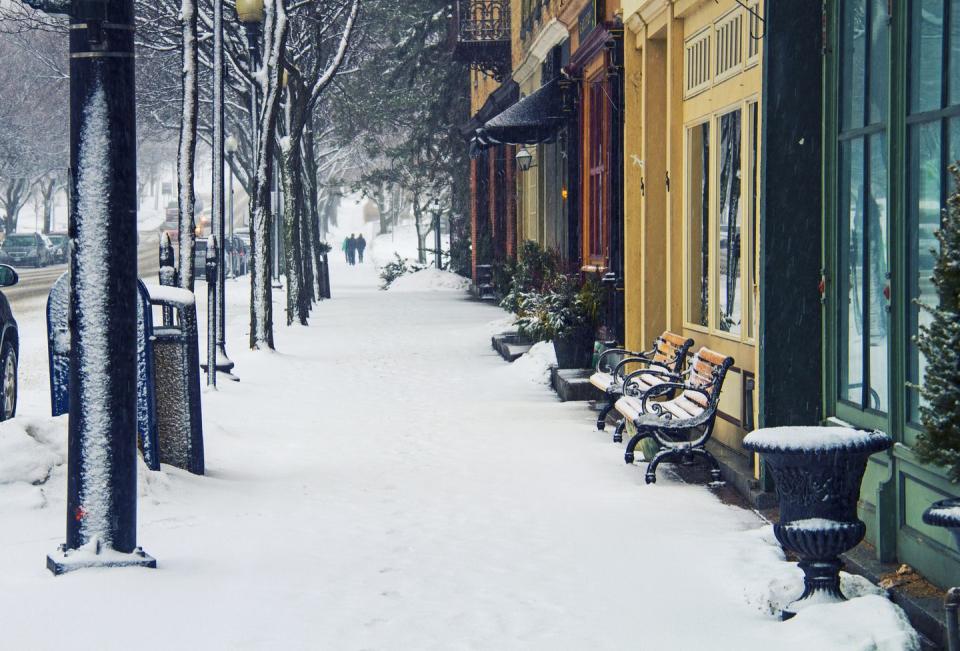 winter day in skaneateles village