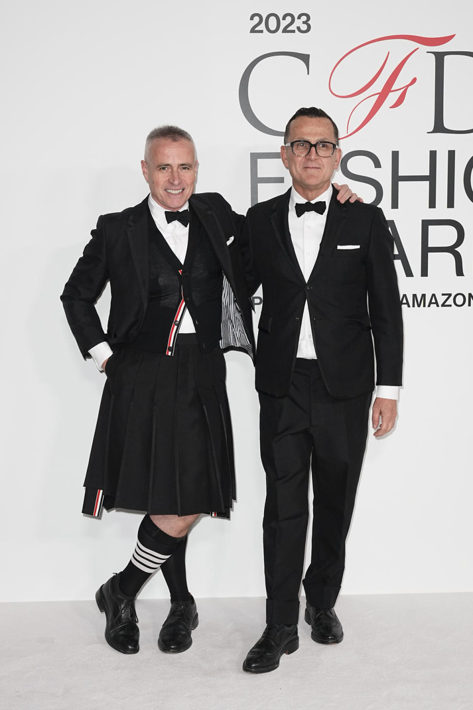 Thom Browne and Steven Kolb at the 2023 CFDA Fashion Awards held at the American Museum of Natural History on November 6, 2023 in New York City.