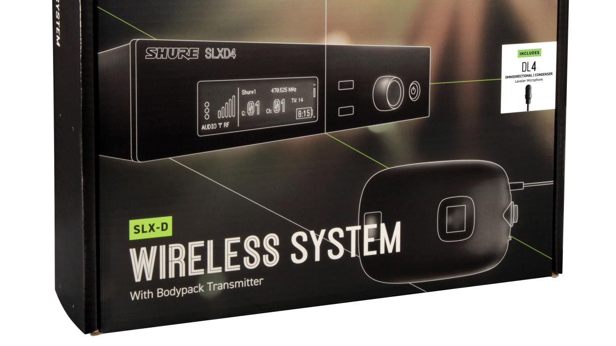  The new Shure packaging for its wireless system is more environmentally sound. 