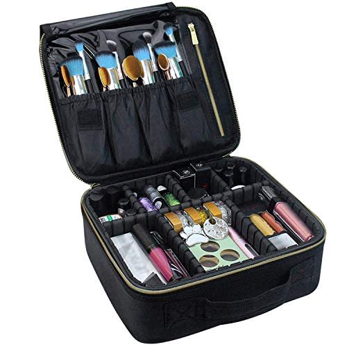 Travel Makeup Case,Chomeiu- Professional Cosmetic Makeup Bag Organizer Makeup Boxes With Compartments Neceser De Maquillaje(Black-M) (Amazon / Amazon)