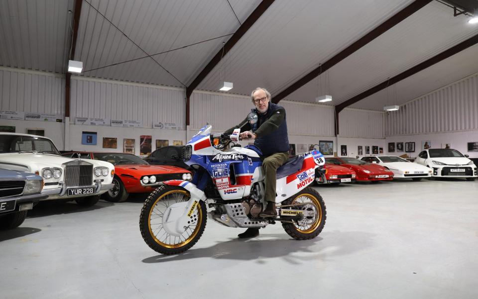 Harry Metcalfe and part of his car and motorcycle collection - John Lawrence