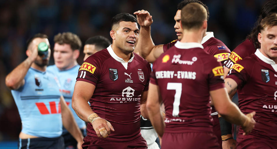 Seen here, David Fifita with the Maroons in Origin in 2023.