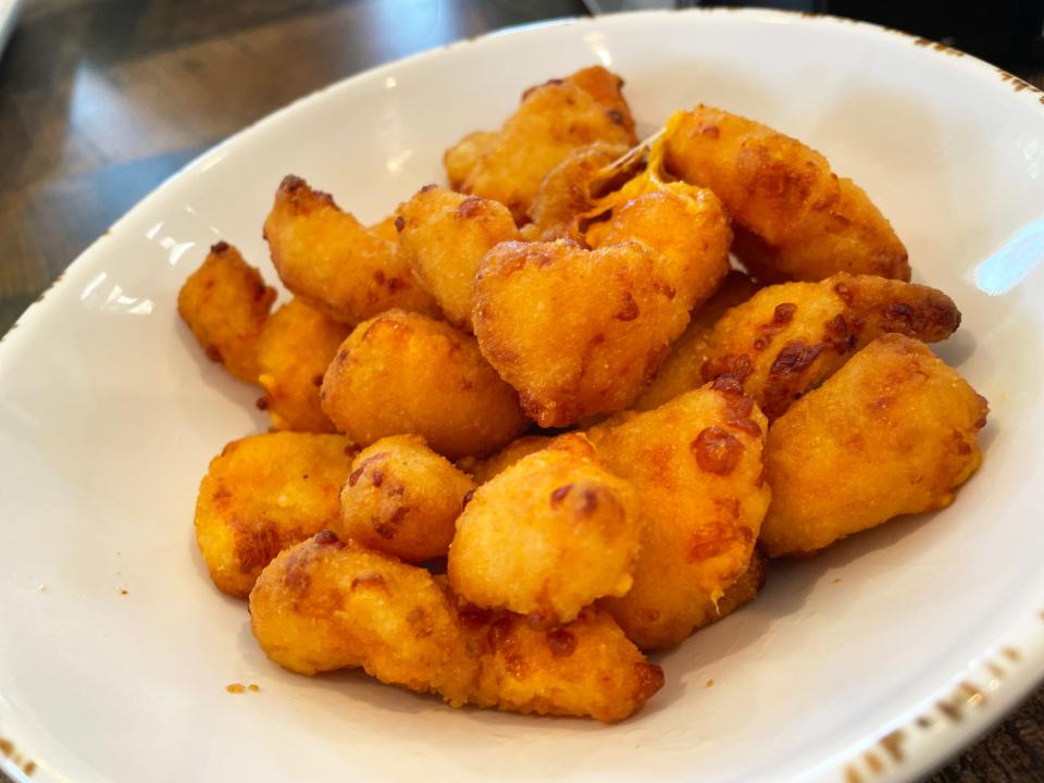 Fried cheese curds are a popular item at the Melt Bistro in Renard's Artisan Cheese shop in Sturegon Bay.