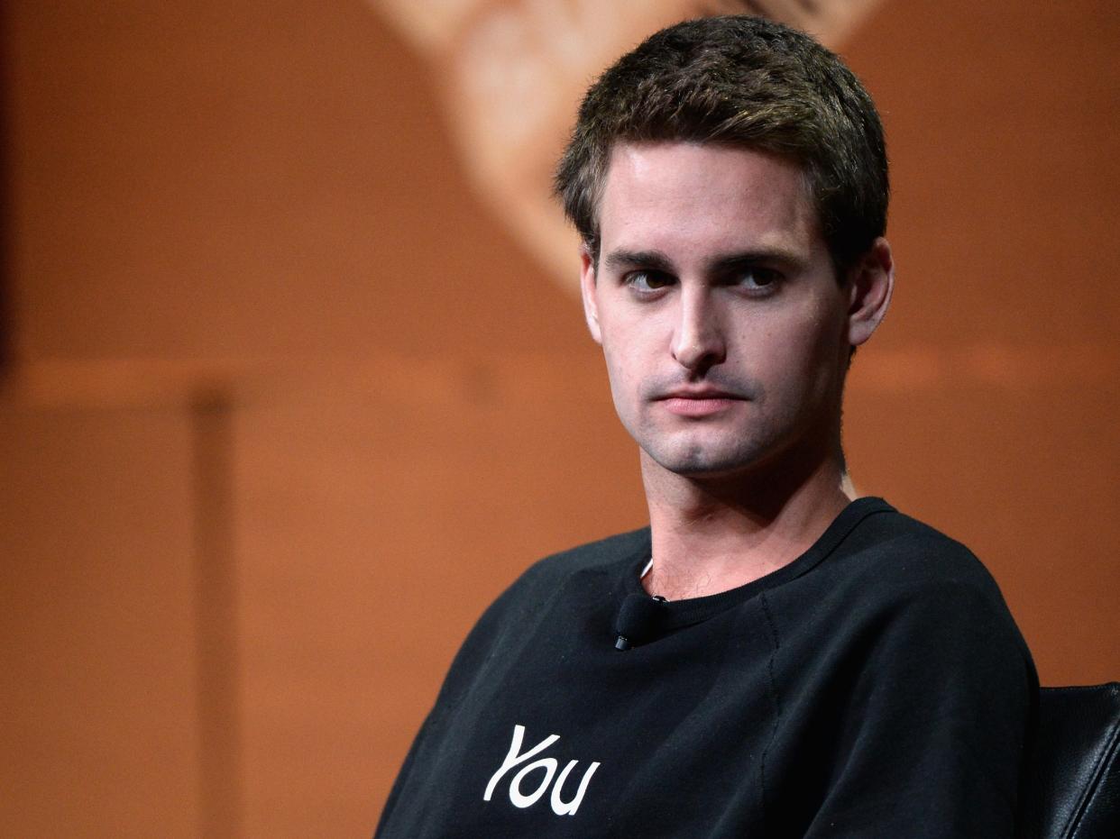 Snapchat CEO Evan Spiegel lost a lot of money after the company’s earnings report. Getty/Michael Kovac