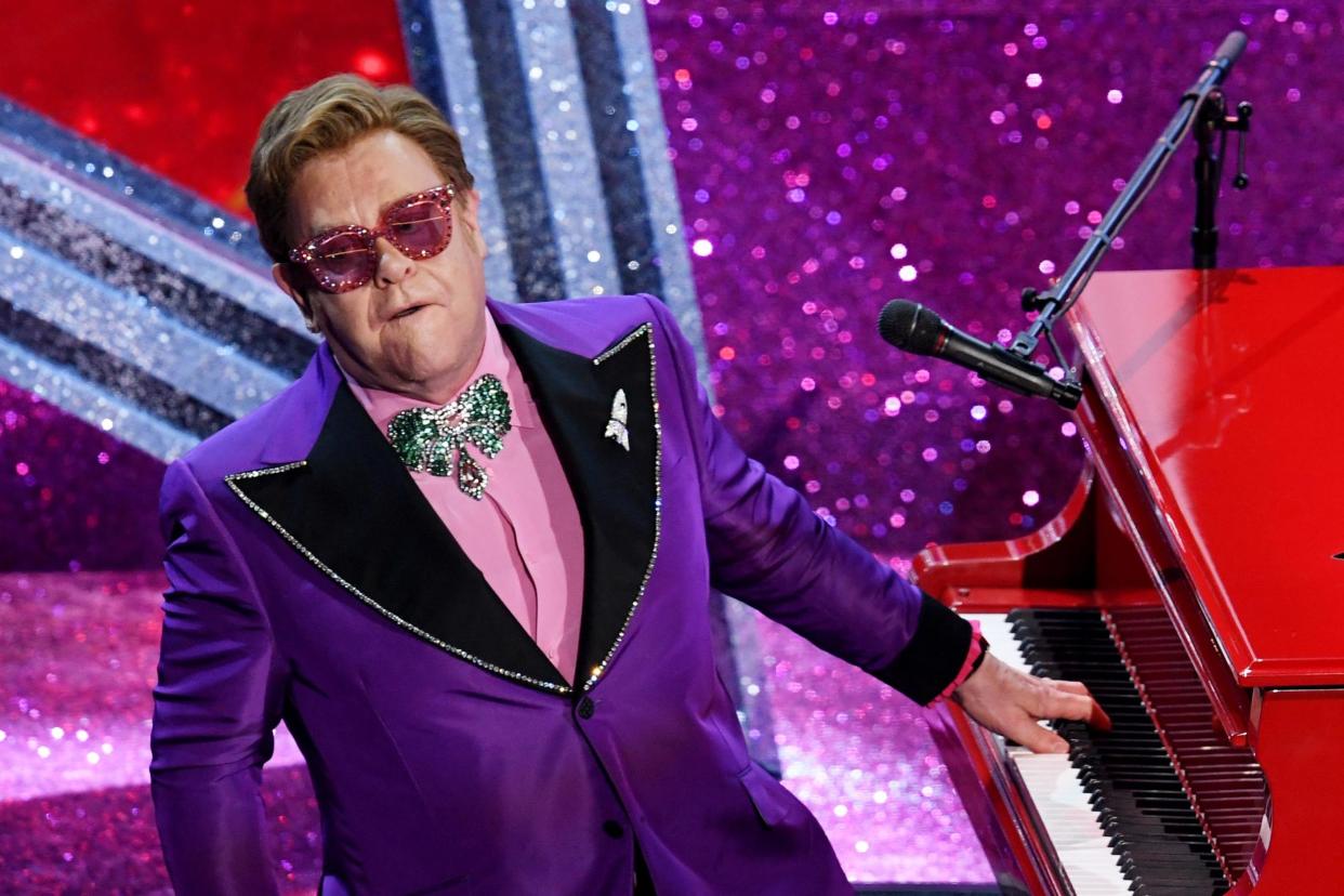 Elton John performs onstage during the 92nd Annual Academy Awards on 9 February 2020: Kevin Winter/Getty Images