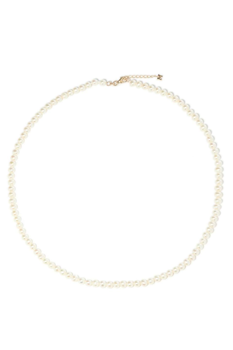 16) Pearl & 14kt Gold Choker