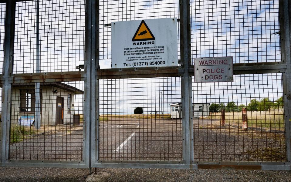 The gate at Wethersfield, a former RAF base