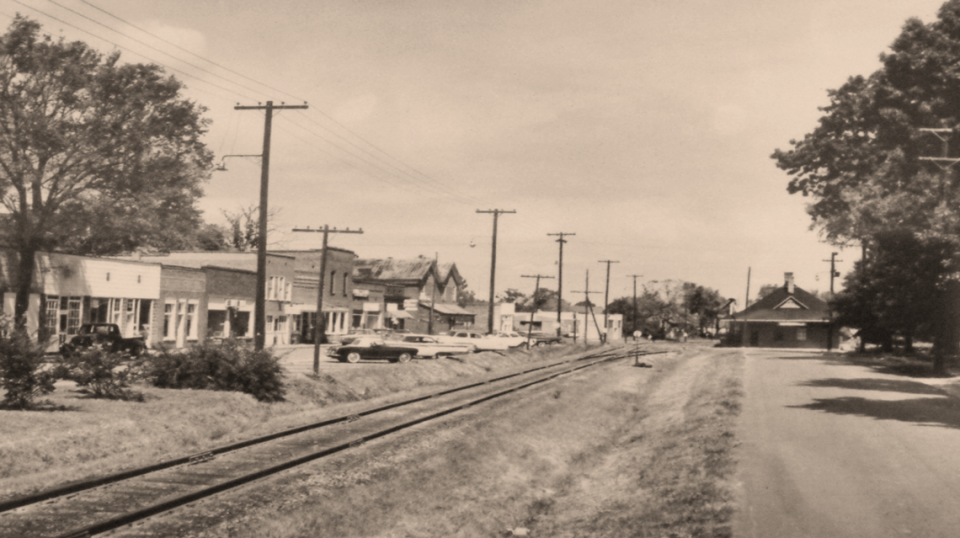 A historic photo of Huntersville, North Carolina.