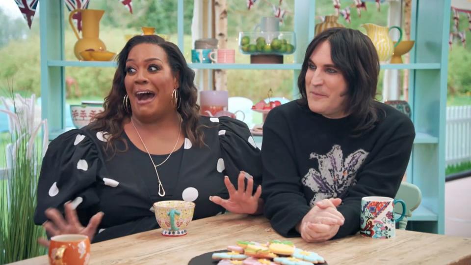 noel fielding, alison hammond, the great british bake off