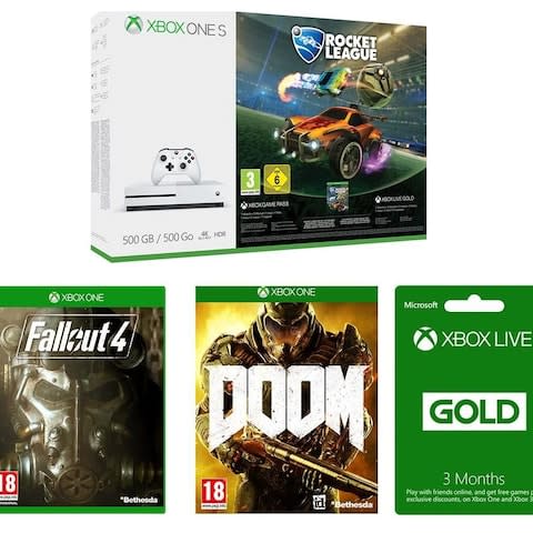 Xbox One S Rocket League Fallout 4 Doom Xbox Live