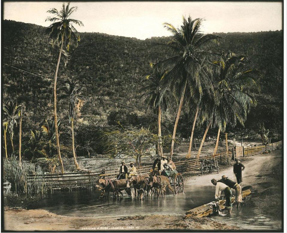 Ingrid Pollard's The Valentine Days #5. Crossing A River, J.V. 13950 (2017) - Courtesy of Ingrid Pollard/The Caribbean Photo Archive