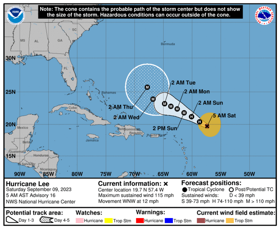 Hurricane Lee is maintaining is major hurricane status after it has been downgraded into a Category 3 storm.  The South Carolina coast can expect to see its impacts early next week, beginning on Monday, such as beach erosion, rip currents, rough surf and hazardous boating conditions, forecasters say. 