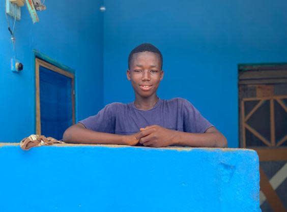 Godwin, now 17, who spent five years doing forced labor in Ghana's fishing industry on Lake Volta.  / Credit: CBS News