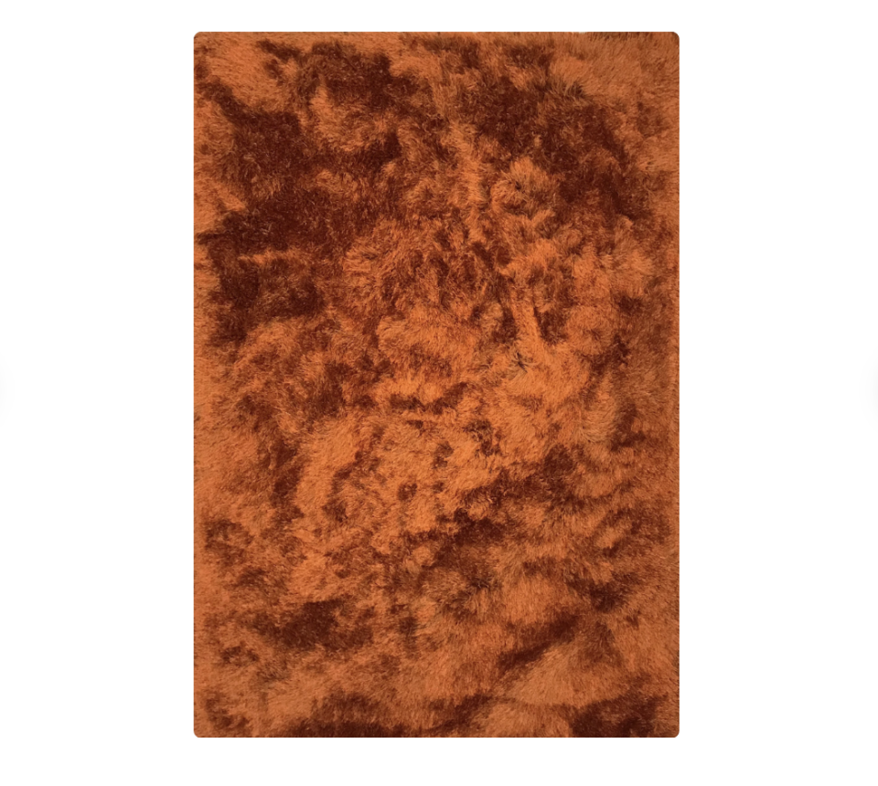 Rust Dark Orange Shag Rug