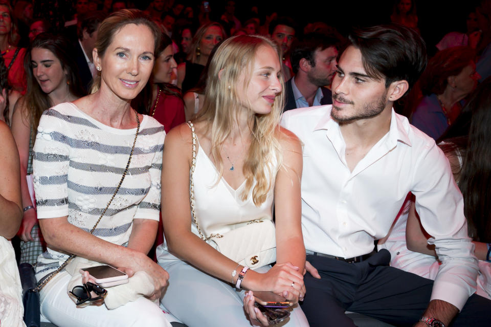 MADRID, SPAIN - JULY 08: Miranda Rijnsburger (L) and Rodrigo Iglesias (R) attend Agatha Ruiz de la Prada fashion show during the Mercedes Benz Fashion Week Spring/Summer 2020 on July 08, 2019 in Madrid, Spain. (Photo by Giovanni Sanvido/Getty Images)