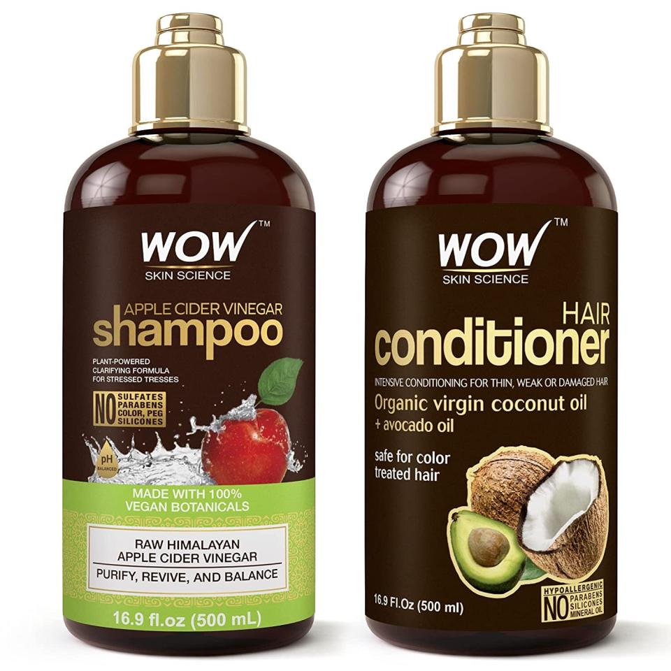 WOW Apple Cider Vinegar Shampoo and Hair Conditioner Set Increase Gloss