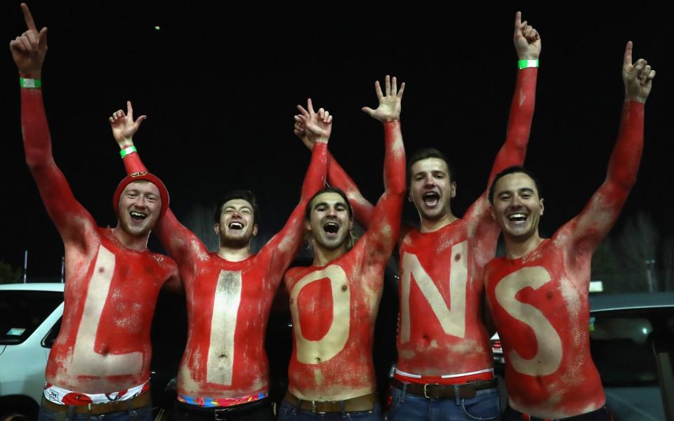 Lions fans cheer on their team - GETTY IMAGES