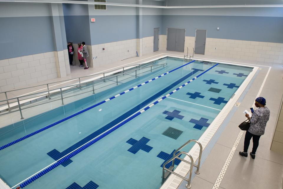 The aquatic center in the Bill Crisp Senior Center at 7560 Raeford Road.