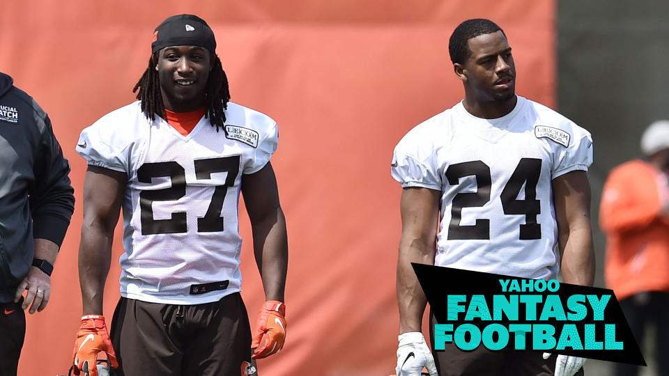 How will the Cleveland Browns' backfield fare with Kareem Hunt back in the mix? (Photo credit: Ken Blaze-USA TODAY Sports)