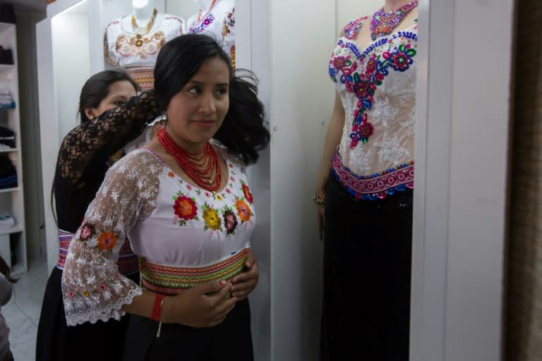 The fashion-conscious in Ecuador are returning to their roots by embracing indigenous fashion: Puruha-style hand-embroidered blouses are popular at this store in Riobamba