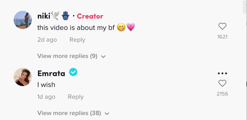 Emily Ratajkowski, TikTok Comment