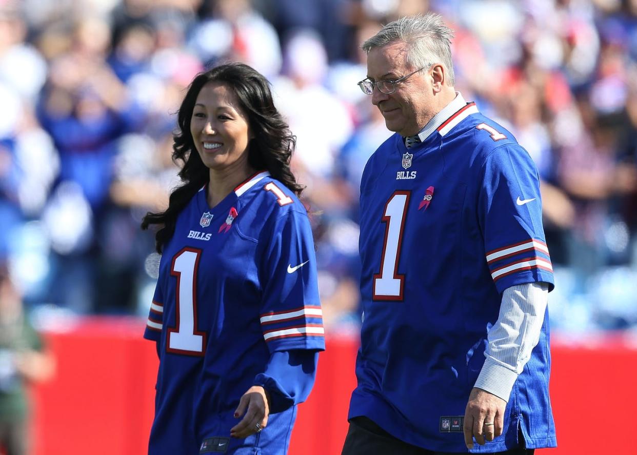 <span class="caption">Buffalo Bills owners Kim and Terry Pegula received a sweetheart deal from the state to finance their new stadium.</span> <span class="attribution"><a class="link " href="https://www.gettyimages.com/detail/news-photo/terry-pegula-the-new-owner-of-the-buffalo-bills-and-his-news-photo/457118438?adppopup=true" rel="nofollow noopener" target="_blank" data-ylk="slk:Brett Carlsen/Getty Images;elm:context_link;itc:0"> Brett Carlsen/Getty Images</a></span>