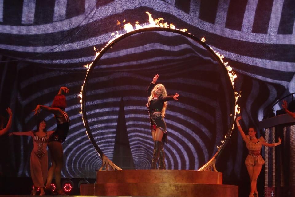 <div class="inline-image__caption"><p>Britney Spears in <em>Britney: Piece of Me</em> at The AXIS auditorium in the Planet Hollywood Resort & Casino, Las Vegas, on June 22, 2016.</p></div> <div class="inline-image__credit">Mondadori Portfolio/Getty</div>