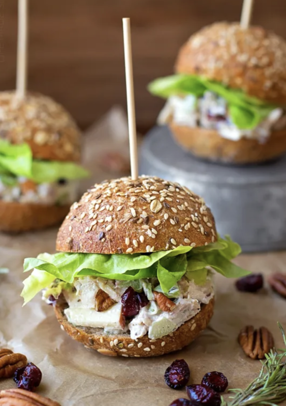 <p>Life Made Simple Bakes</p><p>Sweet cranberries, toasted pecans, Dijon mustard and Greek yogurt are the secret ingredients that make this chicken salad a fall favorite! It's perfect for special occasions, lunch or even dinner!</p><p><strong>Get the recipe: <a href="https://lifemadesimplebakes.com/cranberry-pecan-chicken-salad/" rel="nofollow noopener" target="_blank" data-ylk="slk:Delicious Cranberry Pecan and Chicken Salad;elm:context_link;itc:0;sec:content-canvas" class="link ">Delicious Cranberry Pecan and Chicken Salad</a></strong></p>