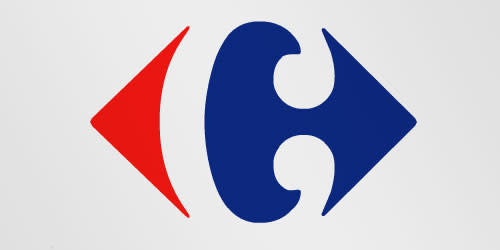 <div class="caption-credit"> Photo by: Carrefour</div>The logo for European retailer Carrefour, which means "crossroads" in French, hides a C in the negative space between a pair of arrows pointing in opposite directions. Said Adams, "Anytime the viewer needs to do a little work and solve a problem, the more intimate they become with the logo, and it sticks." <br>