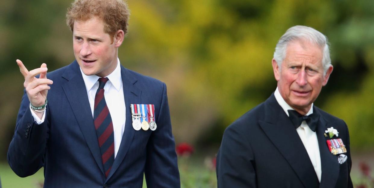 prince harry and king charles at gurkha 200 pageant