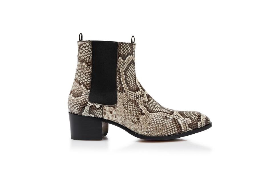 Tom Ford "Wilde" python Chelsea boots