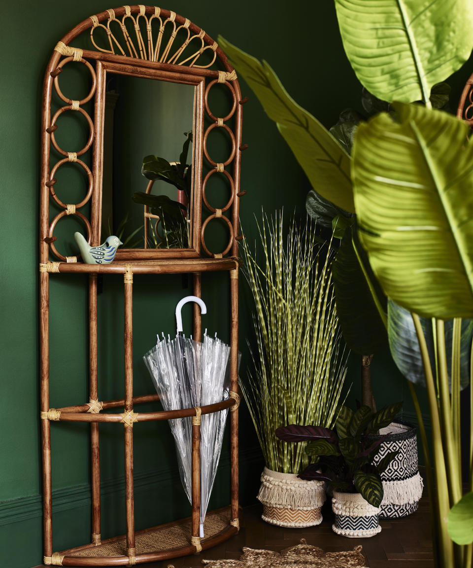 Invest in a rattan console to bring the outdoors in