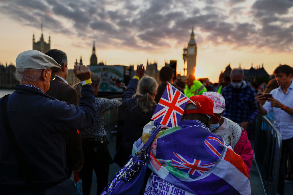 The Nation Mourns The Death Of Queen Elizabeth II As Her Coffin Is Transferred To Westminster Hall