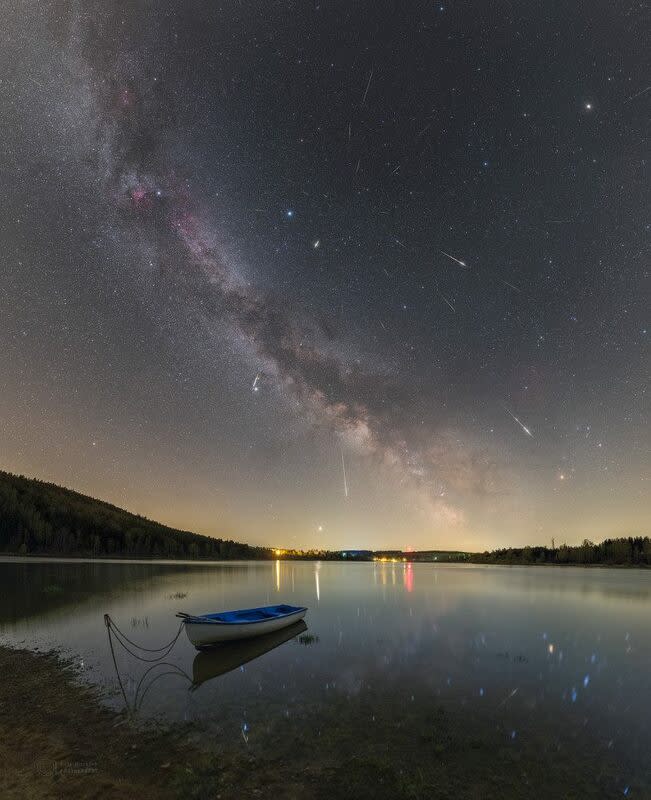 今年第一場中型流星雨，也是以火流星著稱的天琴座流星雨，將在4月22日極大，每小時天頂流星數量（ZHR）約18。   圖：台北市立天文館／提供