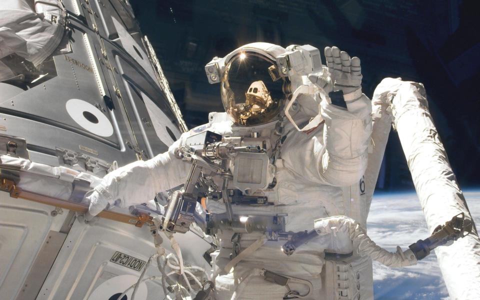 Nasa say they do not have any conductive carbon material lining the spacesuits - Credit:  NASA