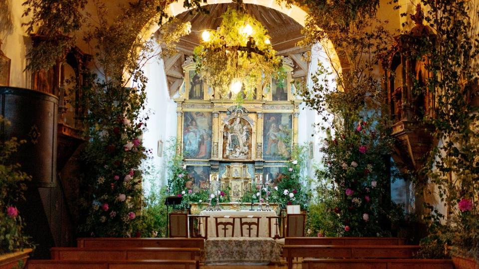 Decoración floral de la boda de Verónica Urquijo