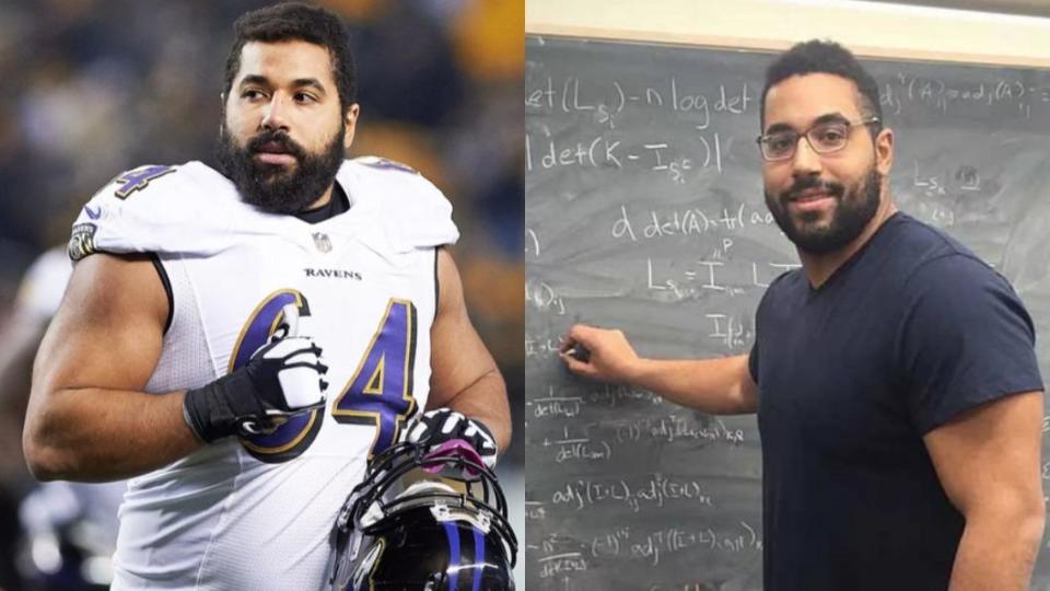 前NFL球員厄舍爾（John Urschel）成MIT數學教授。（圖／翻攝自《每日星報》）