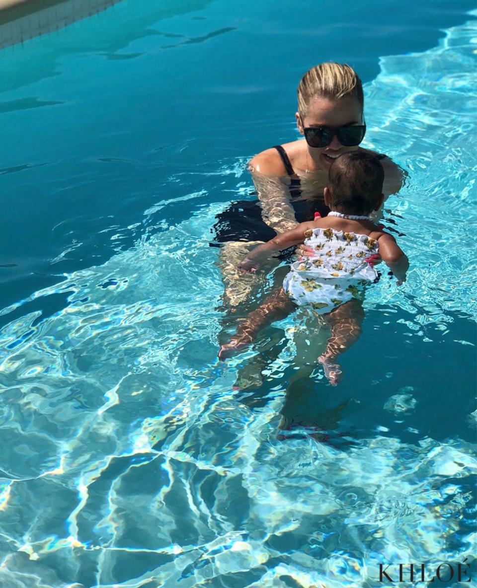 <a href="https://people.com/parents/khloe-kardashian-baby-true-first-swim-lesson-tristan-thompson/" rel="nofollow noopener" target="_blank" data-ylk="slk:Baby's first swim lesson;elm:context_link;itc:0;sec:content-canvas" class="link ">Baby's first swim lesson</a>! Following the Labor Day holiday, Mom shared pics from the pool with True and Tristan. “True had her first Mommy and Daddy swim class,” the 34-year-old reality star wrote. “It was really special and we learned <a href="https://people.com/parents/michael-phelps-sons-beckett-boomer-in-the-pool/" rel="nofollow noopener" target="_blank" data-ylk="slk:a bunch of tips swimming;elm:context_link;itc:0;sec:content-canvas" class="link ">a bunch of tips swimming</a> with her. She loves the water!”