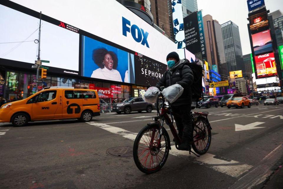 Un repartidor de comida en Nueva York