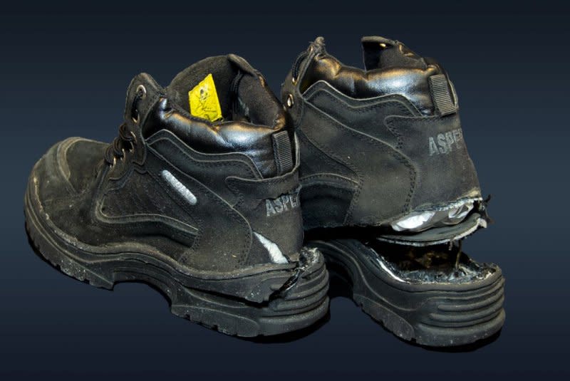 On December 22, 2001, American Airlines passengers and attendants overpowered a man -- Richard Reid -- trying to light a match to detonate powerful explosives hidden in his sneakers on a flight from Paris to Miami. File Photo courtesy of the FBI