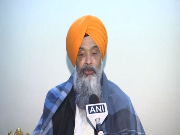 SAD MP Prem Singh Chandumajra speaking to ANI in New Delhi on Thursday.