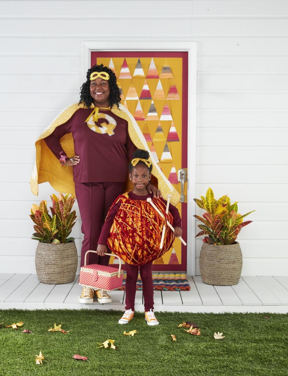 DIY Superquilter & Yarn Girl Family Costume