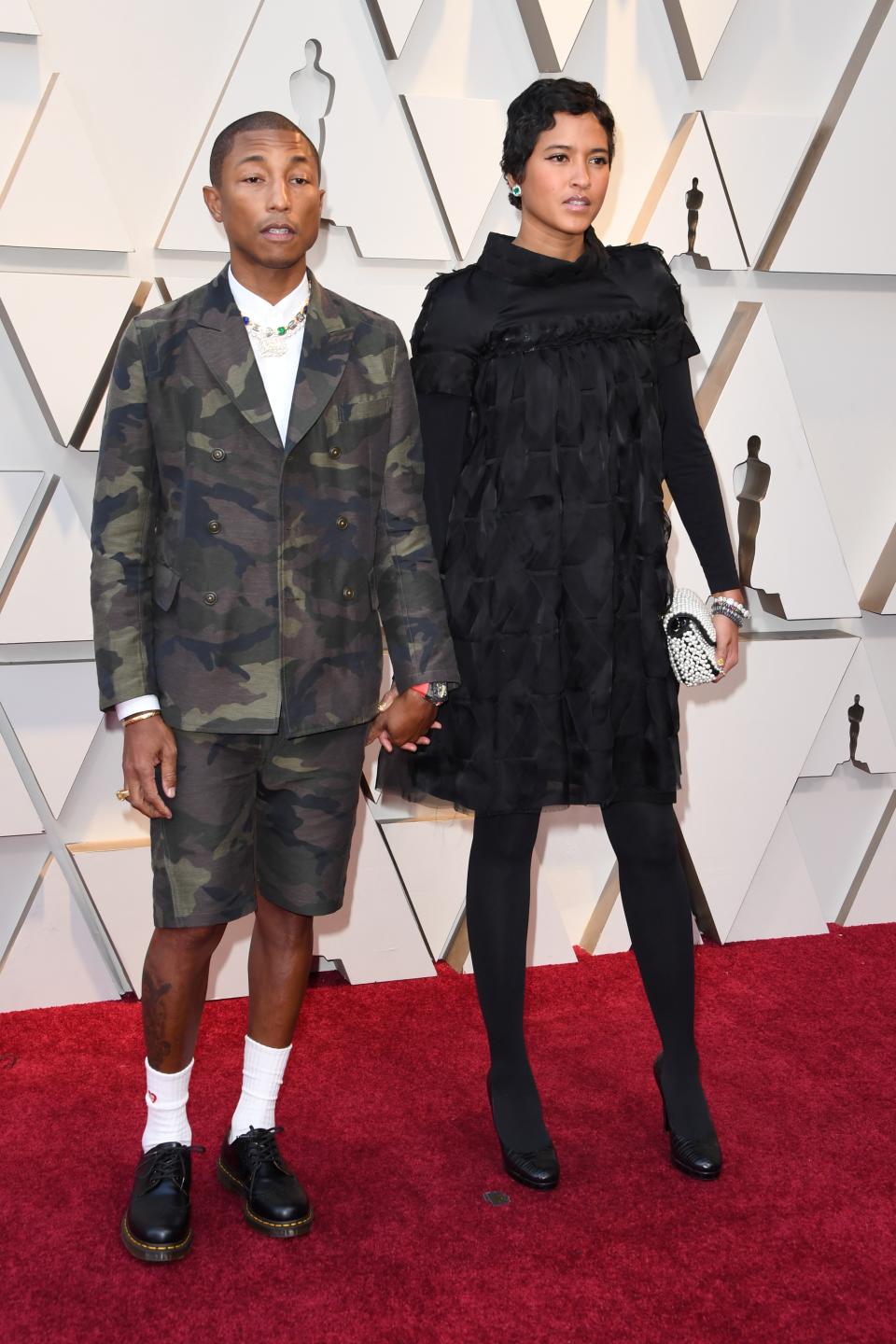 Pharrell Williams zusammen mit Ehefrau Helen Lasichanh (Bild: MARK RALSTON/AFP/Getty Images)