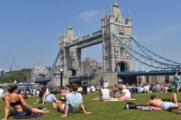 London is expected to reach highs of 30C on Tuesday (PA)