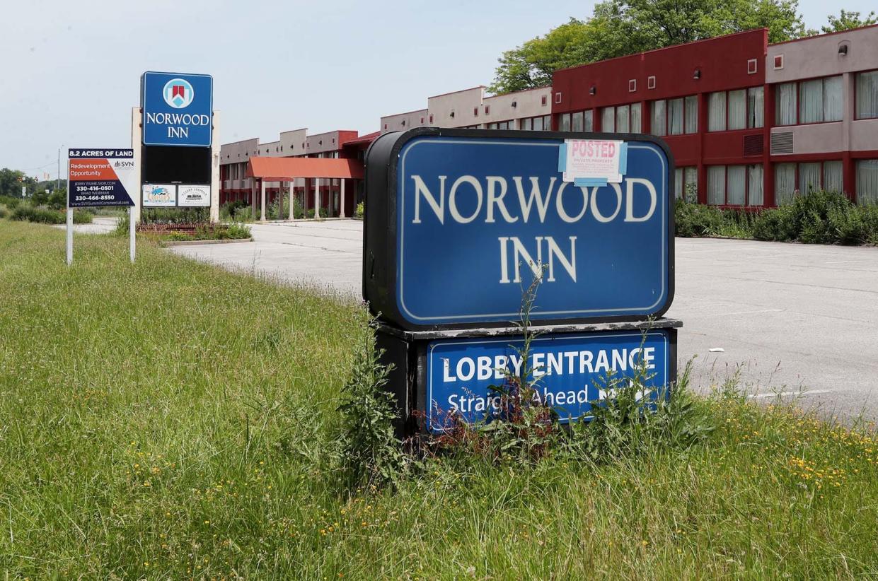 The former Norwood Inn in Boston Heights will remain in place for a while longer. However, Boston Heights officials hope the old hotel building will be torn down sometime next year.