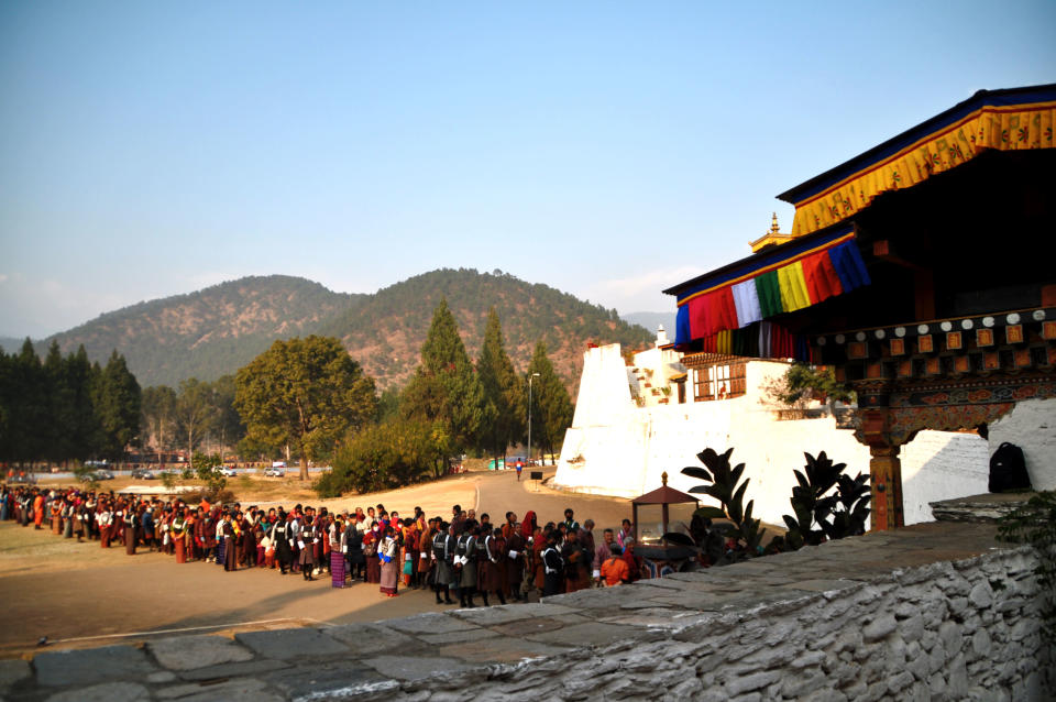 <p>The 21-days prayer ceremony in Punakha.</p>