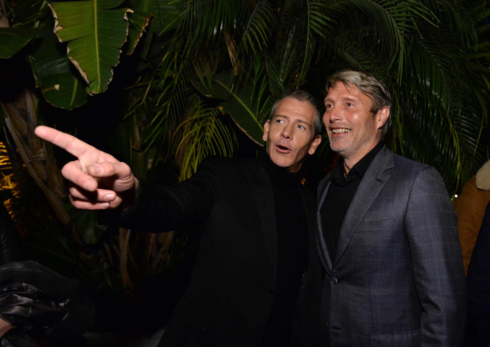 LOS ANGELES, CA - DECEMBER 08:  Actors Ben Mendelsohn and Mads Mikkelsen attend the 2016 GQ Men of the Year Party at Chateau Marmont on December 8, 2016 in Los Angeles, California.  (Photo by Stefanie Keenan/Getty Images for GQ)