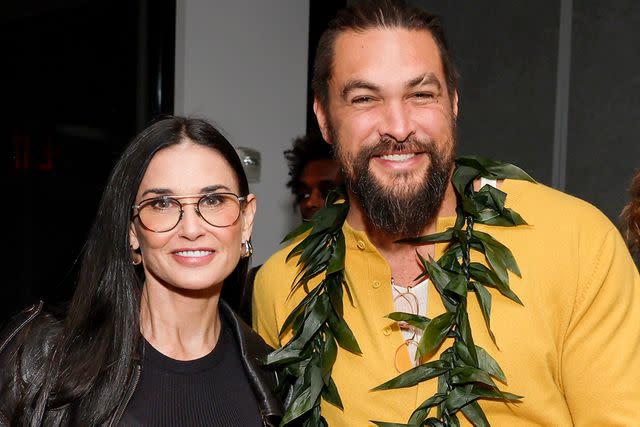 <p>Emma McIntyre/GA/The Hollywood Reporter via Getty</p> Demi Moore and Jason Momoa on January 11, 2024 in Beverly Hills, California.